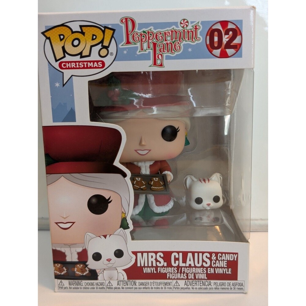Funko Pop! Christmas Peppermint Lane MRS CLAUS & CANDY CANE #02 Vinyl Figure New
